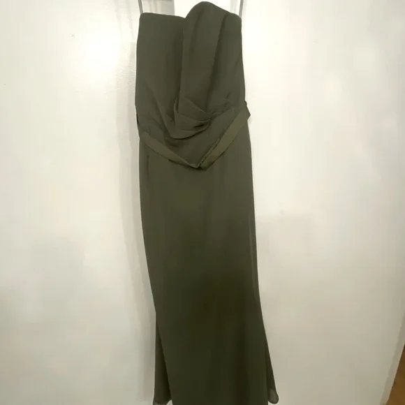 olive semi formal dress Elegant Sheath Olive Green Prom Dresses Long Formal Dress P1115 –  PreppyDress main image 1
